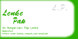 lenke pap business card